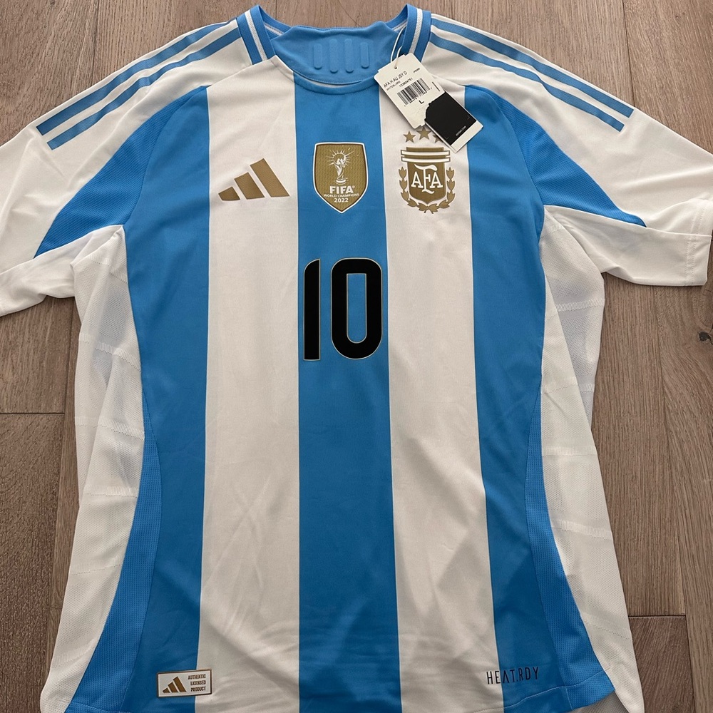 2024 Argentina Authentic Player Home Kit Lionel Messi NWT Large